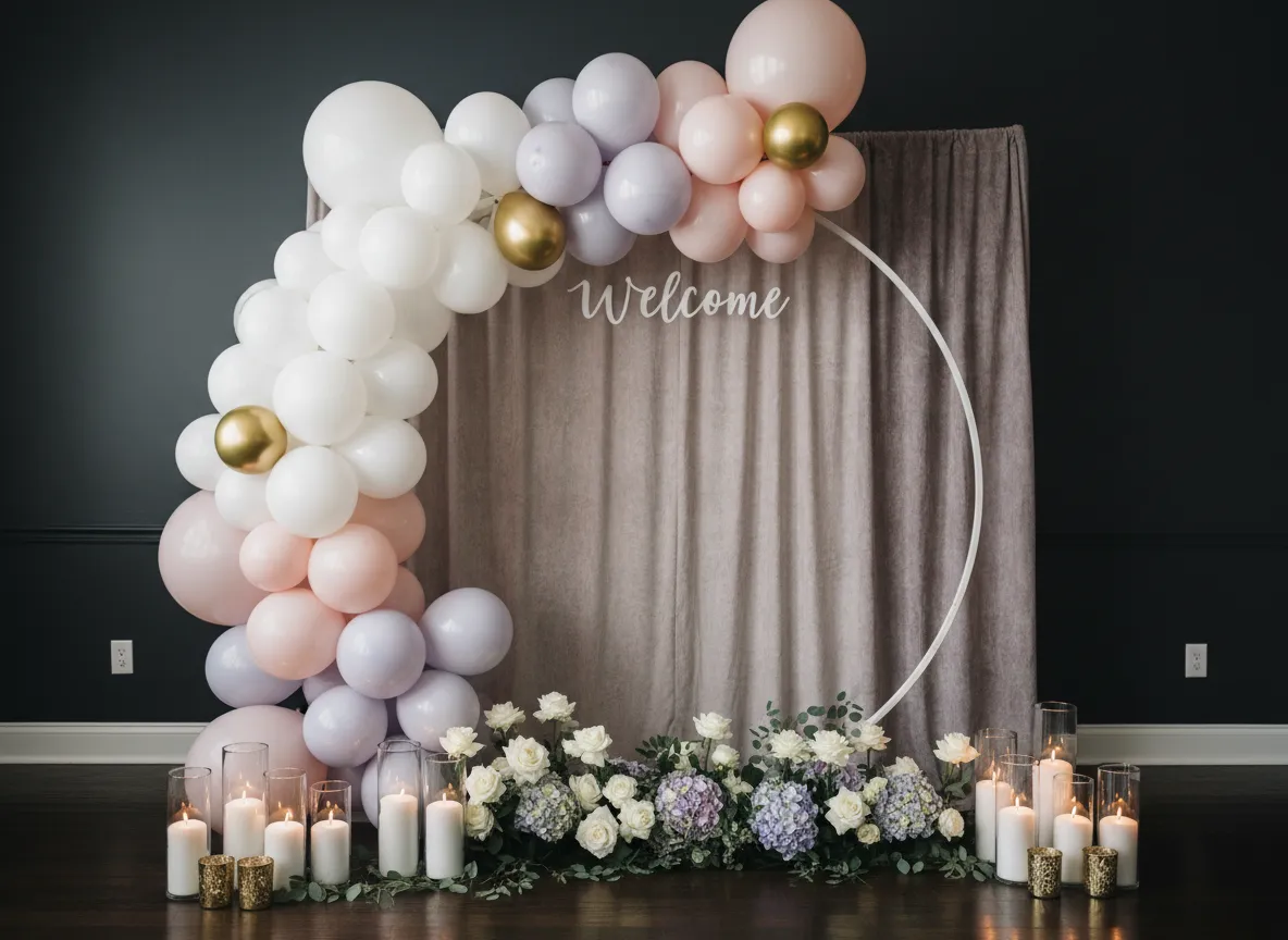 Custom balloon installation at an upscale event